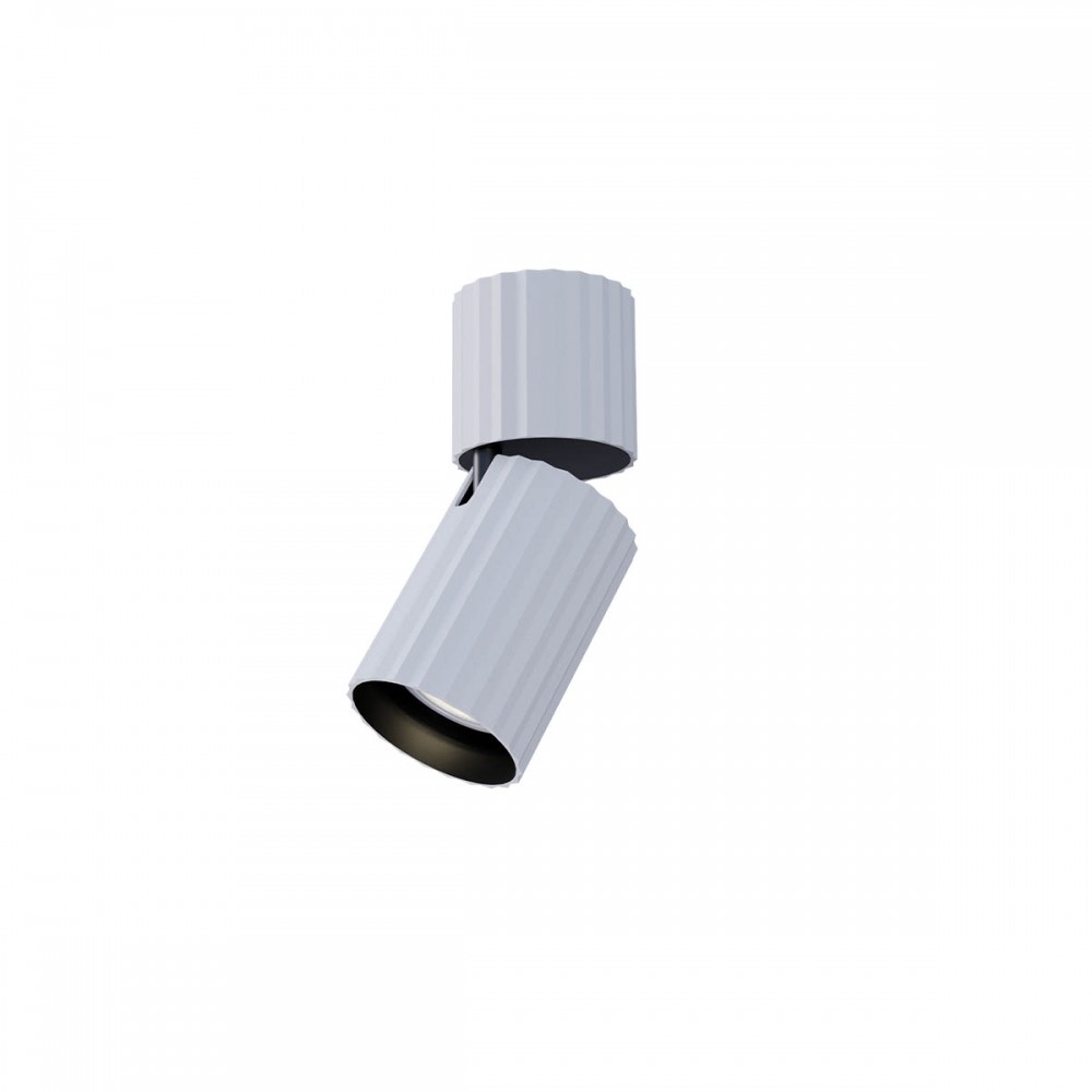Orientable ceiling lamp Redo Delphi, metal, sand white, 1XGU10, D.7 cm