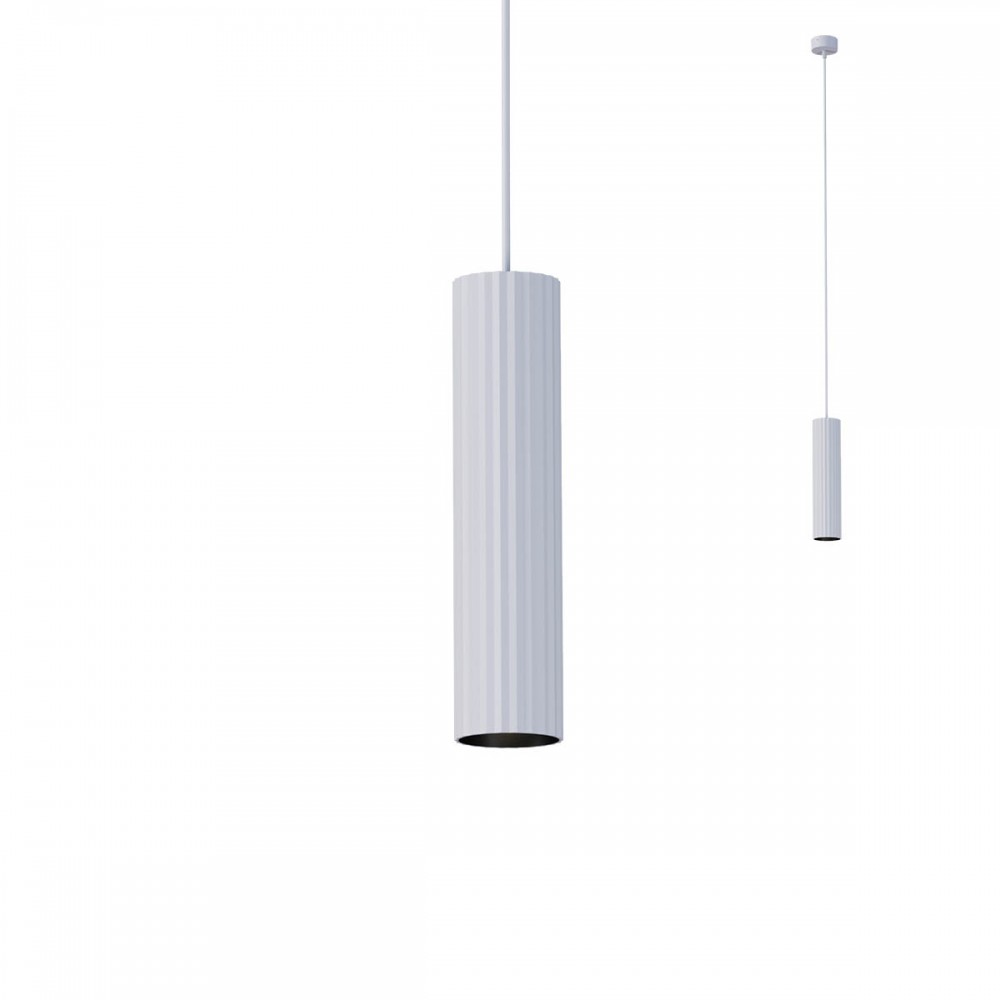 Suspension Redo Delphi, metal, sand white, 1XGU10, D.7 cm
