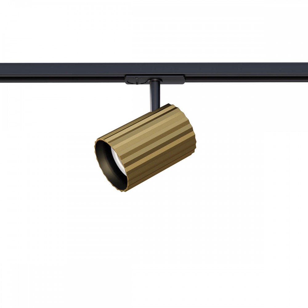 Projector for track Redo Delphi, metal, matt gold, 1XGU10, H.13 cm