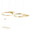 Suspension Redo Sigua, metal, matte gold, LED, 114W, 12360 lumens, warm white 3000K, L.110 cm