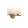 Wall lamp Redo Talis, metal, glass, bronze, 2XE14, L.32 cm