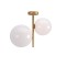 Ceiling lamp Redo Talis, metal, glass, bronze, 2XE27, H.40 cm