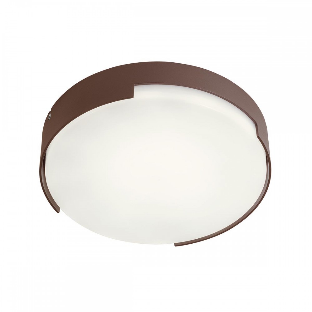 Ceiling lamp Redo Skor, metal, dark brown, LED, 17W, 1020 lumens, warm white 3000K, D.25 cm, IP54