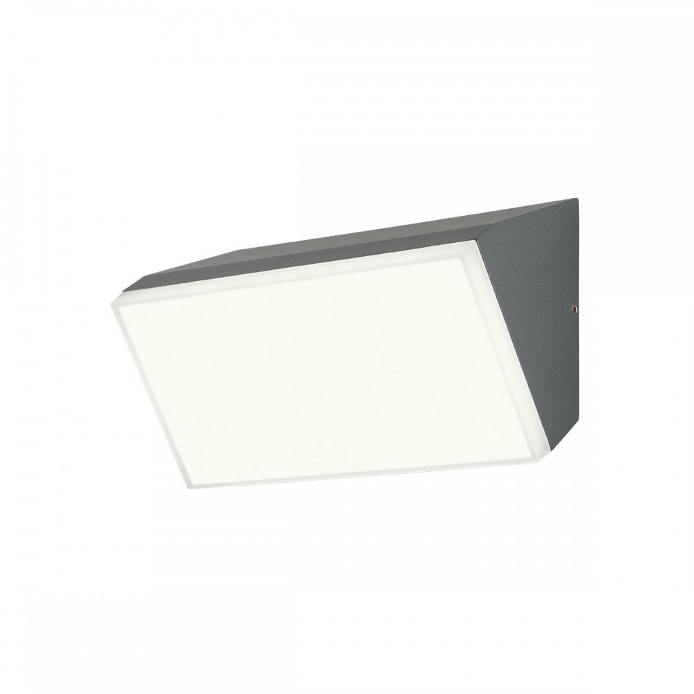 Wall lamp Redo Tokyo, metal, dark grey, LED, 12W, 1230 lumens, neutral white 4000K, H.18 cm, IP54