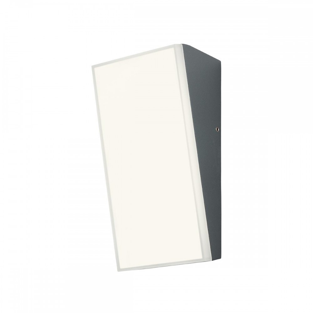 Wall lamp Redo Tokyo, metal, dark grey, LED, 12W, 1150 lumens, warm white 3000K, H.18 cm, IP54