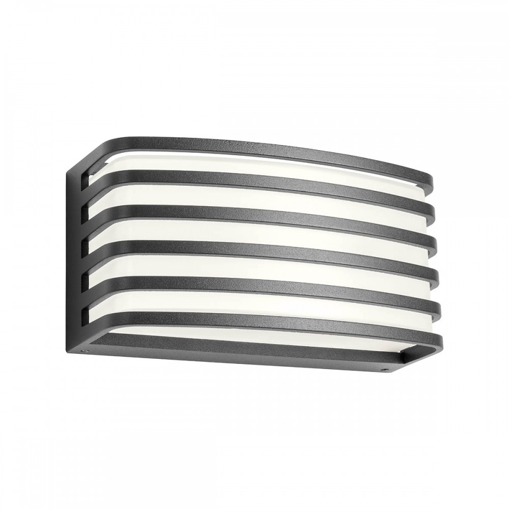 Wall lamp Redo Sebra, metal, dark grey, 15,4W, 792 lumens, warm white 3000K, IP54