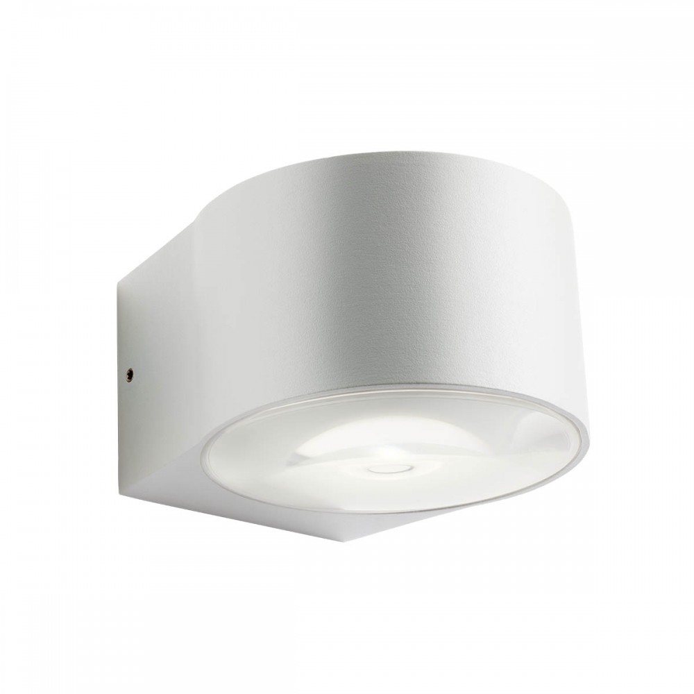 Wall lamp Redo Log, metal, sand white, LED, 6W, 570 lumens, warm white 3000K, D.11 cm, IP65