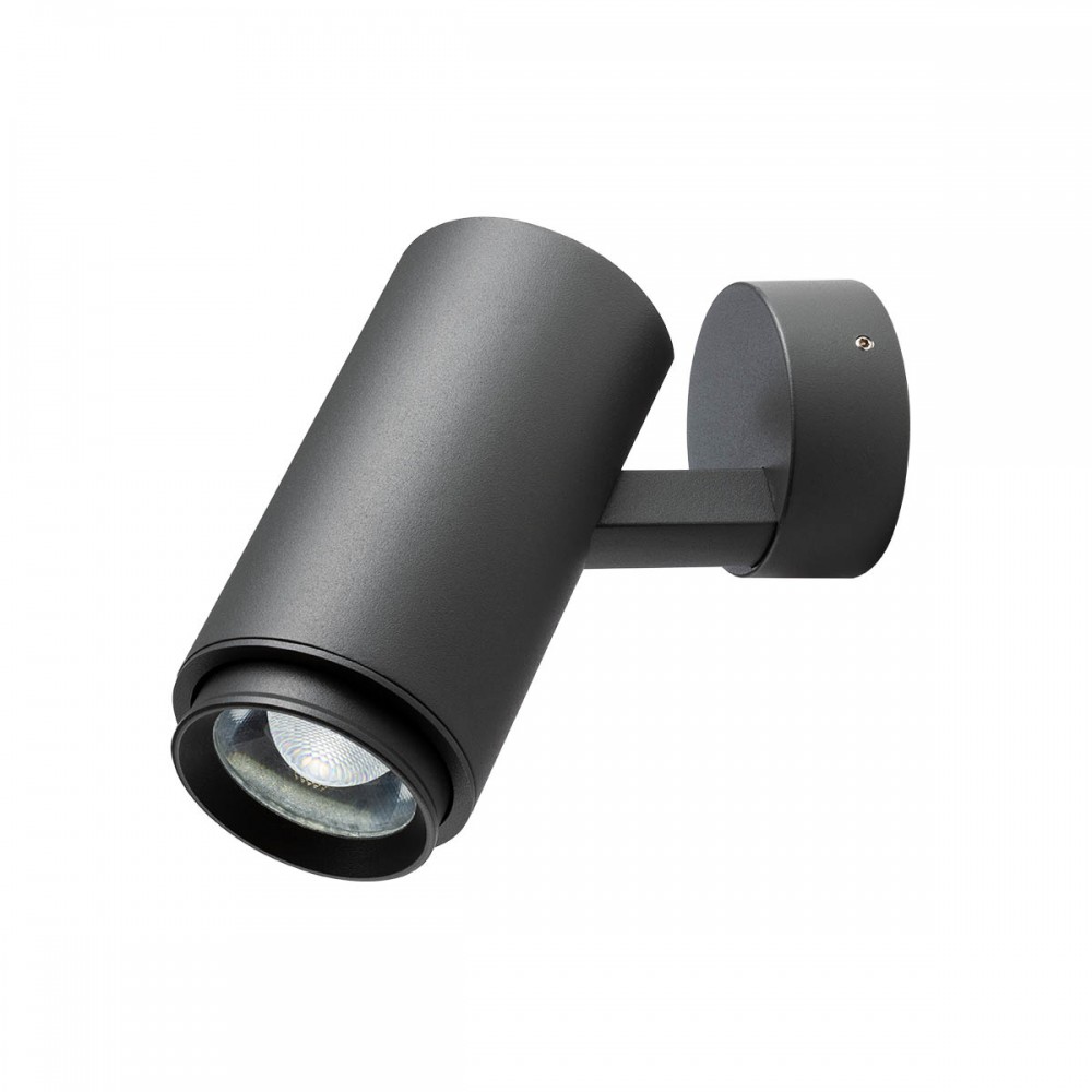 Miniprojector Redo Eagle, metal, dark grey, orientable, LED, 7W, 636 lumens, warm white 3000K, IP54