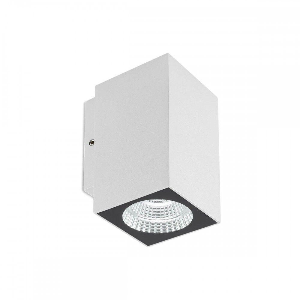 Wall lamp Redo Quad, metal, sand white, LED, 4W, 280 lumens, warm white 3000K, H.10 cm, IP65