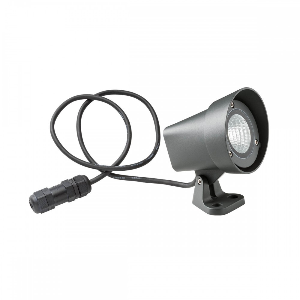 Miniprojector Redo Ziggy, metal, dark grey, LED, 13,2W, 985 lumens, warm white 3000K, IP65