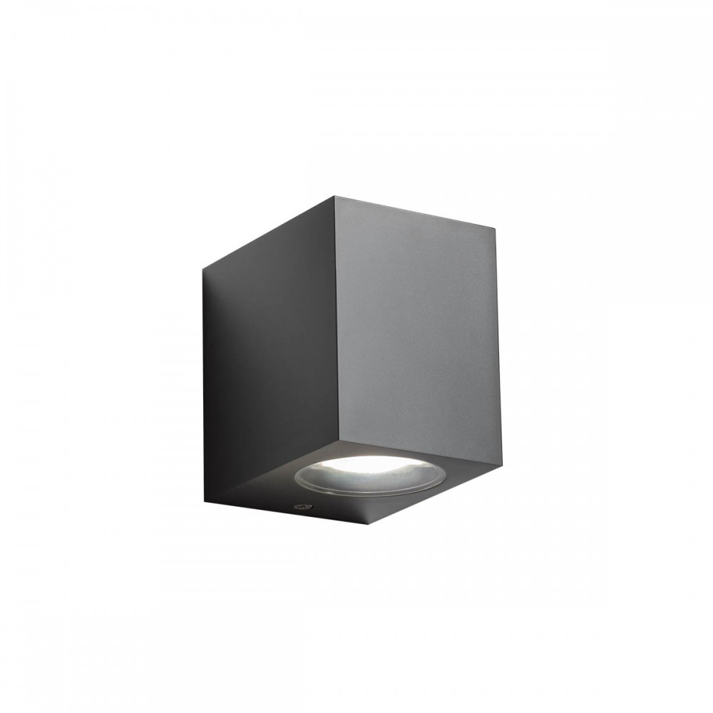 Wall lamp Redo Punta, ABS, dark grey, 1XGU10, H.9 cm, IP44