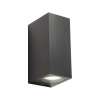 Wall lamp Redo Punta, ABS, dark grey, 2XGU10, H.16 cm, IP44