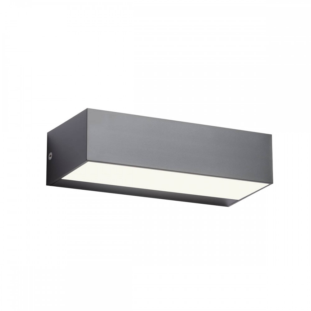 Wall lamp Redo Lampris, ABS, dark grey, LED, 9,5W, 586 lumens, warm white 3000K, L.17 cm, IP65