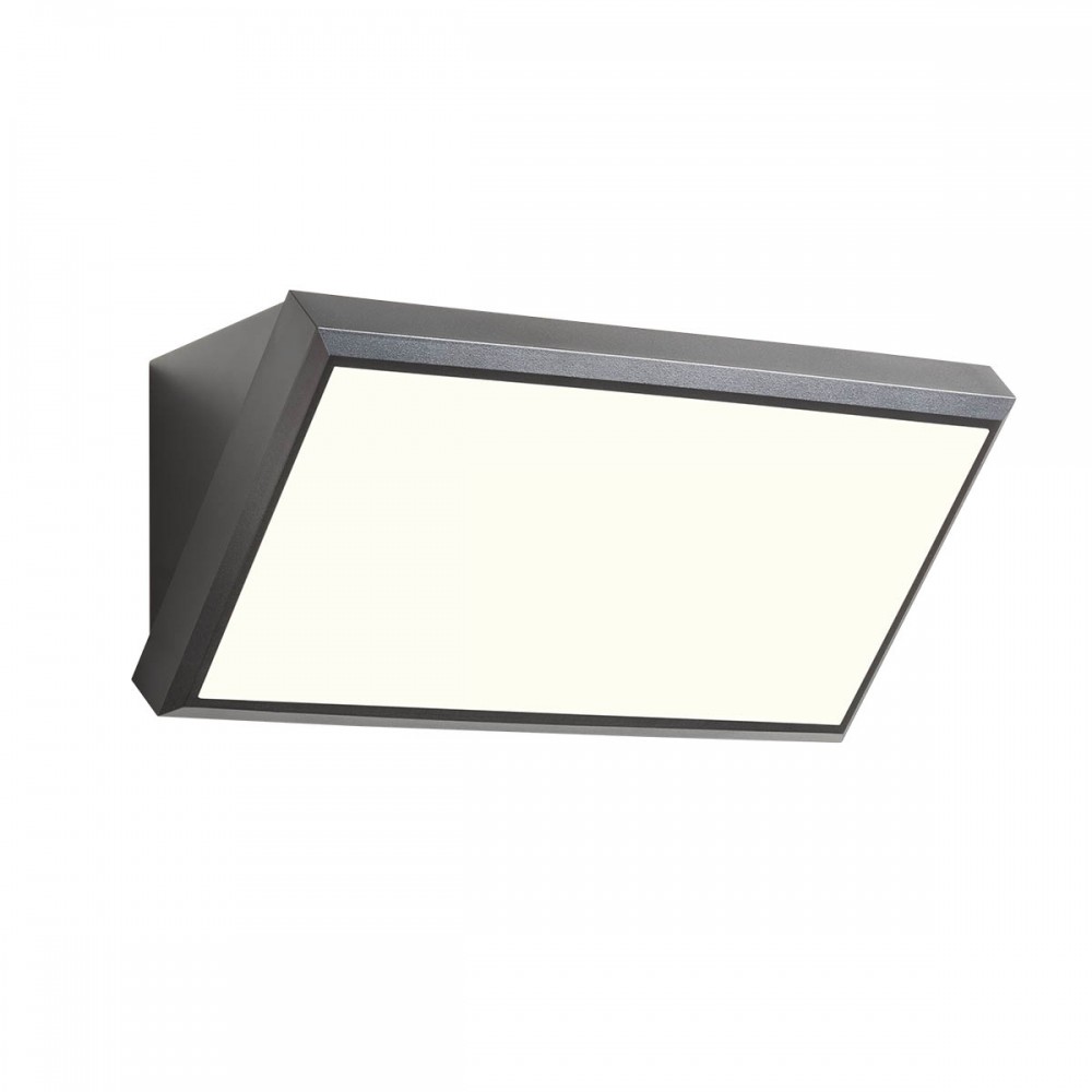 Wall lamp Redo Mako, ABS, dark grey, LED, 21W, 1120 lumens, warm white 3000K, L.32 cm, IP65