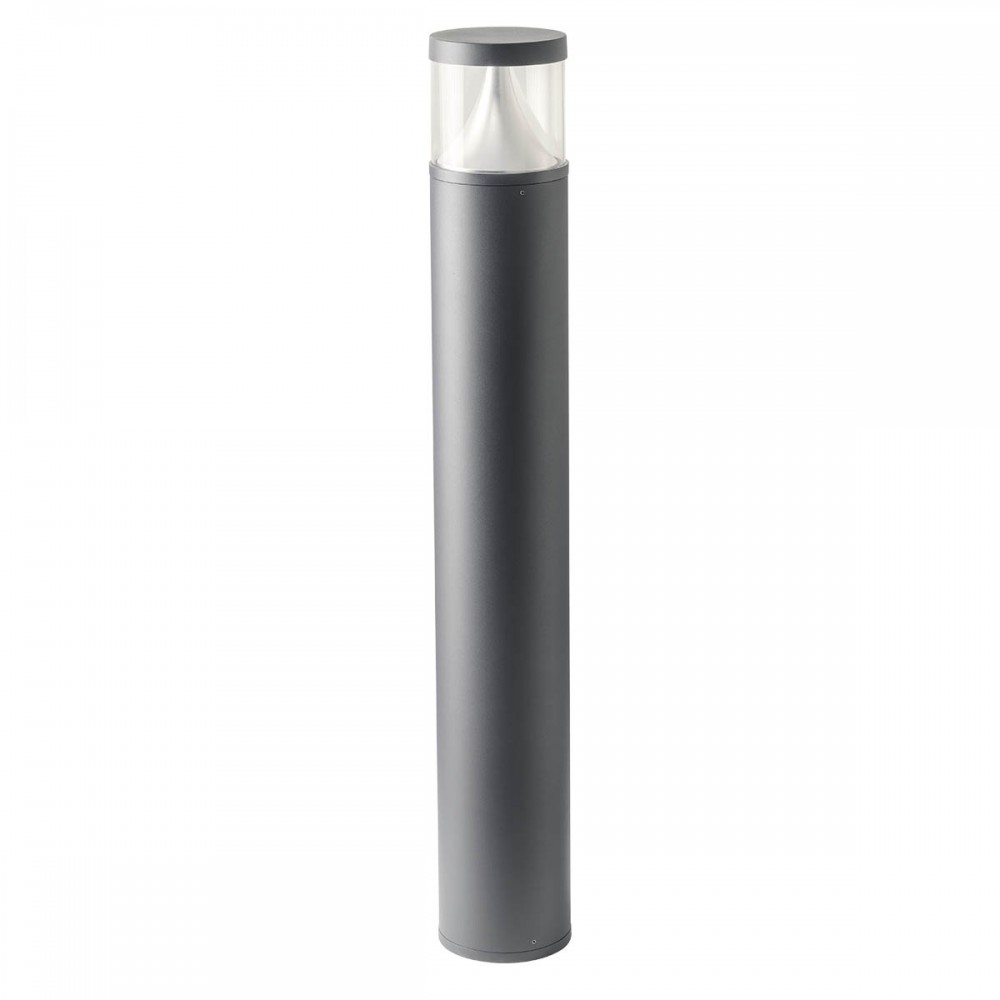 Bollard Redo Palace, metal, dark grey, LED, 20W, 1667 lumens, neutral white 4000K, H.80 cm, IP54