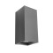 Wall lamp Redo Hub, metal, dark grey, LED, 20W, 1208 lumens, warm white 3000K, H.22 cm, IP54