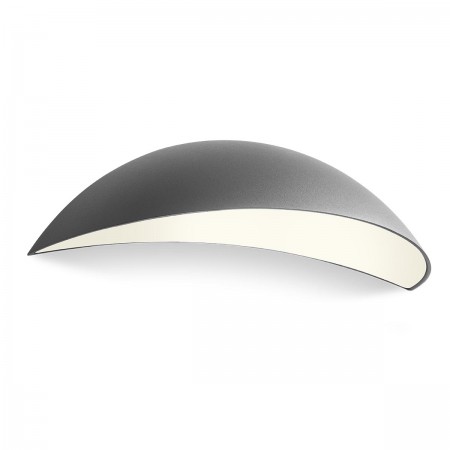 Wall lamp Redo Palma, metal, dark grey, LED, 18W, 1000 lumens, warm white 3000K, L.35 cm, IP54