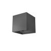 Wall lamp Redo Vary, metal, dark grey, LED, 2X10W, 1180 lumens, neutral white 4000K, H.12 cm, IP54