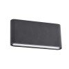 Wall lamp Redo Klippe, metal, dark grey, LED, 13W, 750 lumens, warm white 3000K, IP54