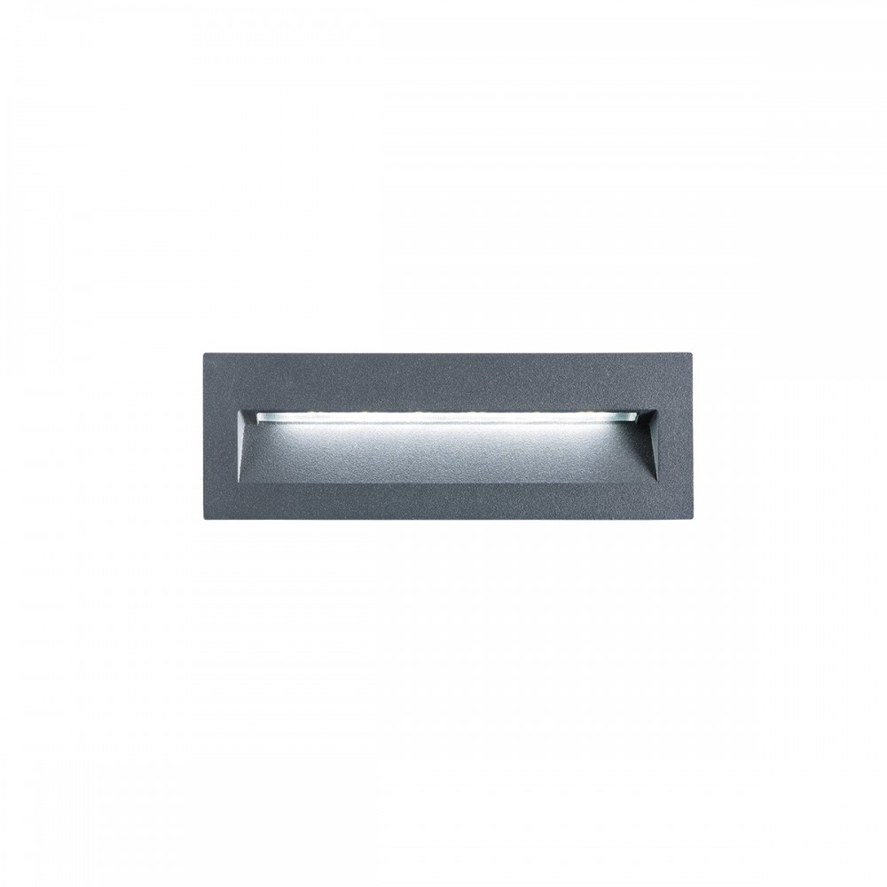 Wall lamp Redo Igor, metal, dark grey, LED, 6W, 415 lumens, warm white 3000K, L.23 cm, IP54