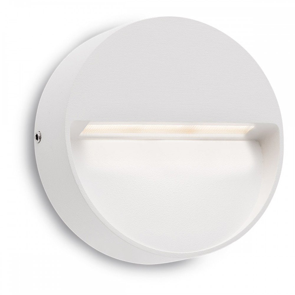 Wall lamp Redo Even, metal, matt white, LED, 3W, 160 lumens, warm white 3000K, D.10 cm, IP54