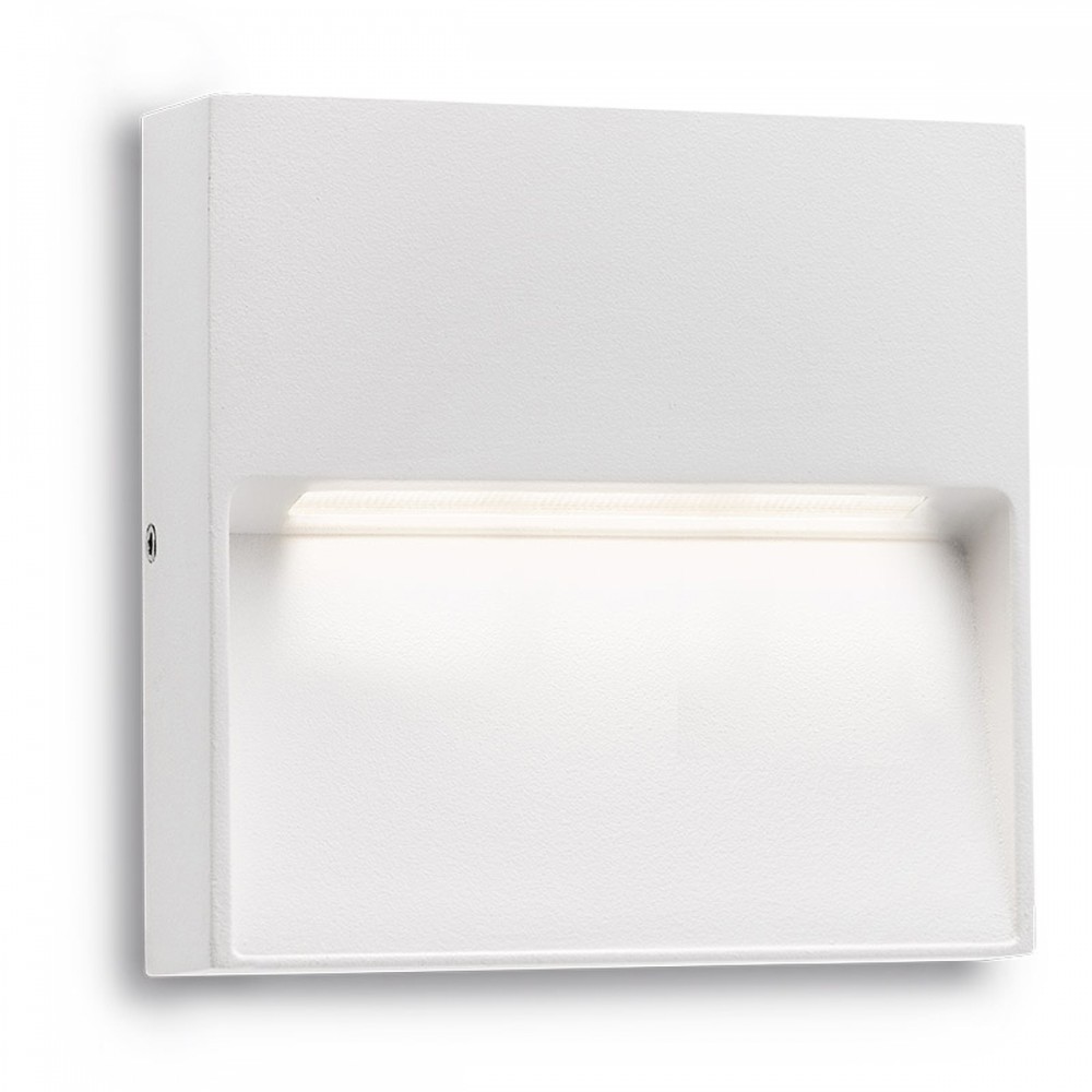 Wall lamp Redo Even, metal, matt white, LED, 3W, 160 lumens, warm white 3000K, L.10 cm, IP54