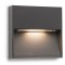 Wall lamp Redo Even, metal, dark grey, LED, 3W, warm white 3000K, L.10 cm, IP54