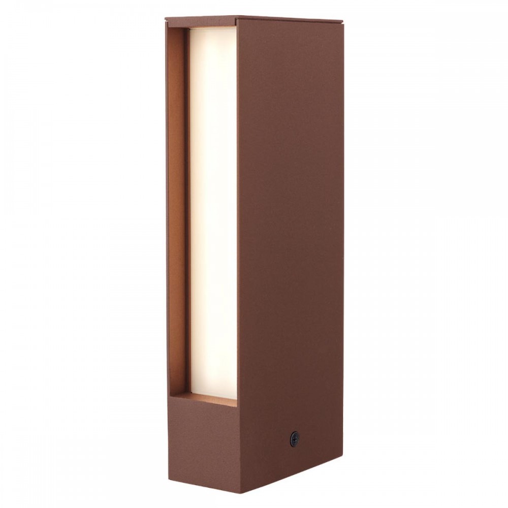 Bollard Redo Twin, metal, rust, LED, 9,6W, 560 lumens, warm white 3000K, H.25 cm, IP65