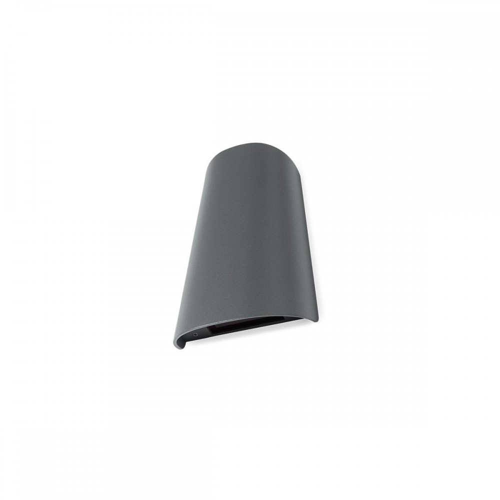 Wall lamp Redo Twill, metal, dark grey, LED, 11W, 532 lumens, warm white 3000K, H.17 cm, IP65