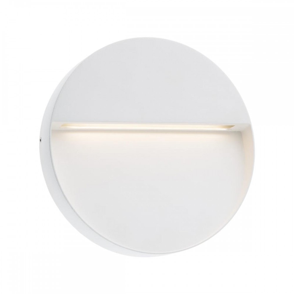 Wall lamp Redo Even, metal, matt white, LED, 9W, 420 lumens, warm white 3000K, D.21 cm, IP54