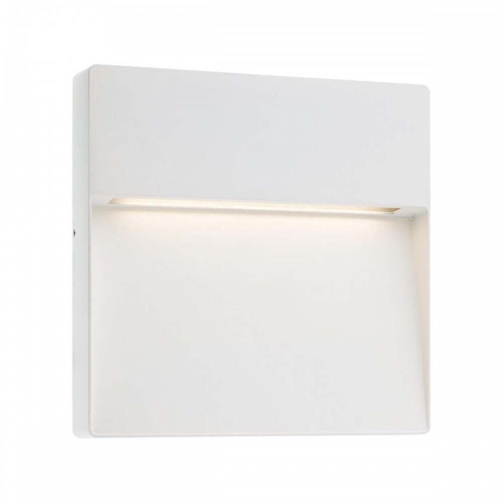 Wall lamp Redo Even, metal, matt white, LED, 9W, 420 lumens, warm white 3000K, L.21 cm, IP54