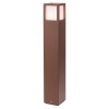 Bollard Redo Brick, metal, polycabonate diffuser, rust, 1XE27, H.65 cm, IP54