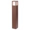 Bollard Redo Brick, metal, polycabonate diffuser, rust, 1XE27, H.65 cm, IP54