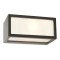 Wall lamp Redo Brick, metal, dark grey, polycarbonate diffuser, 1XE27, L.25 cm, IP54