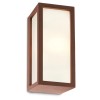 Wall lamp Redo Brick, metal, polycarbonate diffuser, rust, 1XE27, L.25 cm, IP54