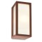 Wall lamp Redo Brick, metal, polycarbonate diffuser, rust, 1XE27, L.25 cm, IP54