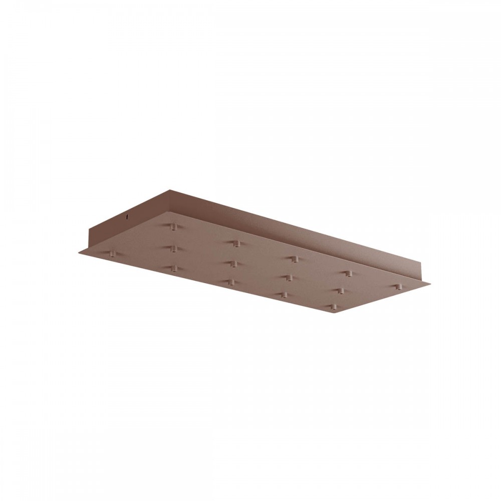 Rectangular canopy Redo, metal, sand coffee, L.70 cm