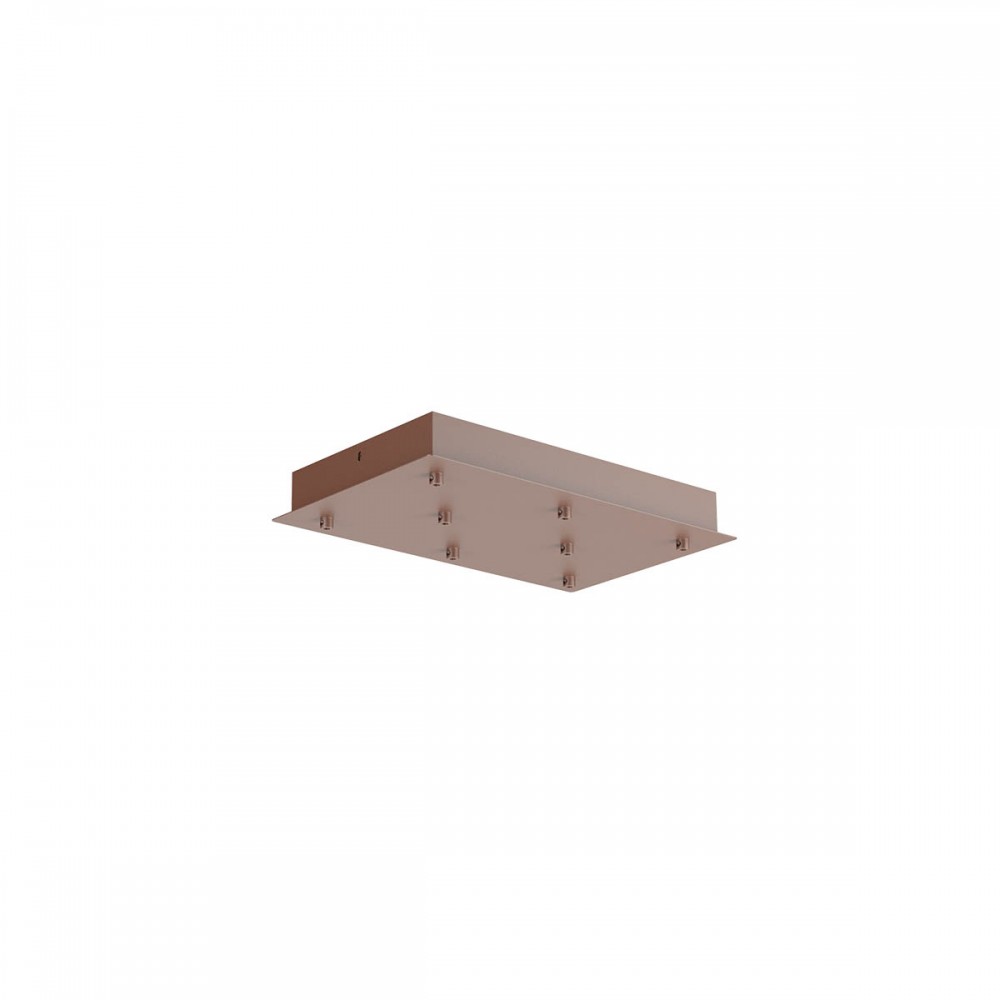 Rectangular canopy Redo, metal, sand coffee, L.40 cm