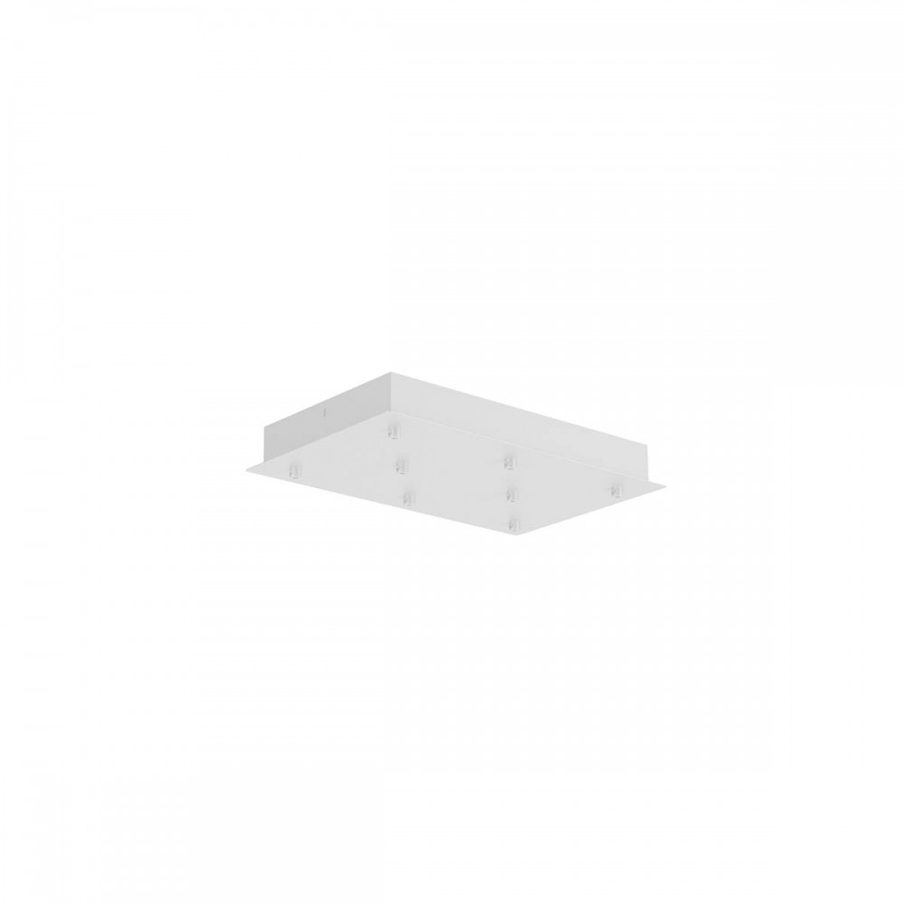 Rectangular canopy Redo, metal, sand white, L.40 cm