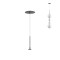 Recessed suspension kit Bilia, black, H.220 cm
