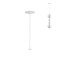 Recessed suspension kit Bilia, matt white, H.220 cm
