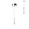 Recessed suspension kit Bilia, chrome, H.224 cm