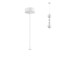 Recessed suspension kit Bilia, matt white, H.224 cm